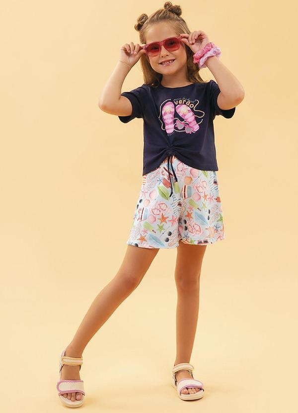 Soft Bonni - Conjunto Infantil Malha Azul