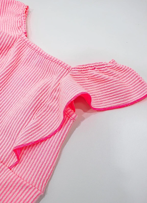 Turminha - Conjunto Infantil Malha Lisvet Rosa 3