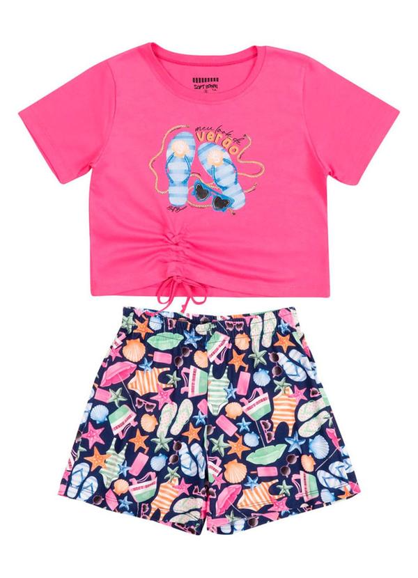 Soft Bonni - Conjunto Infantil Malha Rosa
