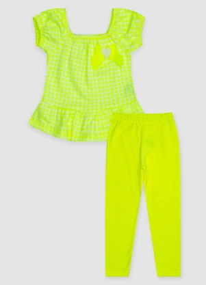 Turminha - Conjunto Infantil Malha Tradic Cotton Verde - TURMINHA