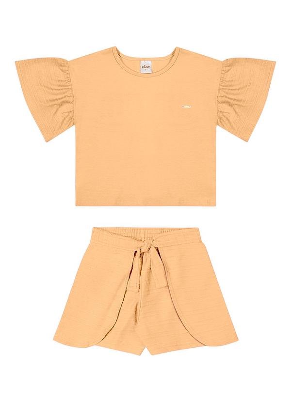 Elian - Conjunto Infantil Manga Bufante Elian Laranja