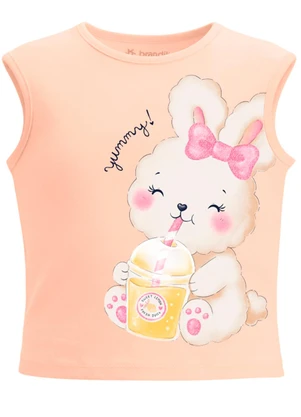 Brandili - Conjunto Infantil Meia Malha Animais Rosa - BRANDILI