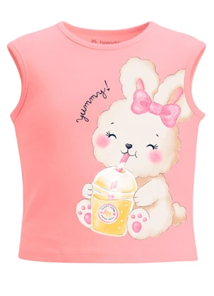 Brandili - Conjunto Infantil Meia Malha Animais Rosa - BRANDILI