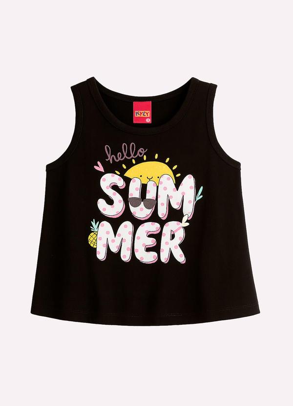 Kyly - Conjunto Infantil Menina Abacaxi Preto 2