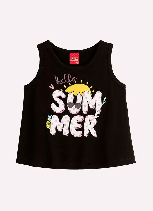 Kyly - Conjunto Infantil Menina Abacaxi Preto 2