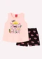 Kyly - Conjunto Infantil Menina Abacaxi Verde - variação: Rosa
