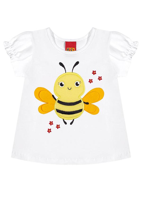Kyly - Conjunto Infantil Menina Abelha Branco 3