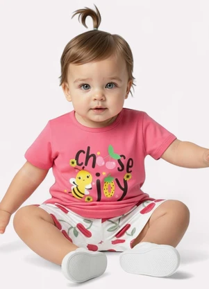 Kyly - Conjunto Infantil Menina Abelhinha Pink - KYLY