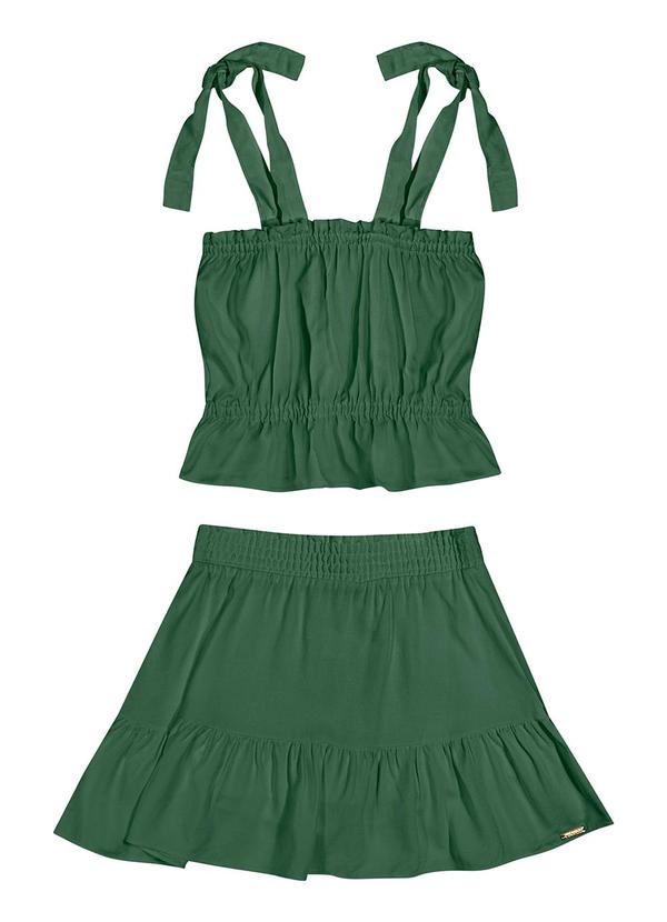 Colorittá - Conjunto Infantil Menina Alças Colorittá Verde