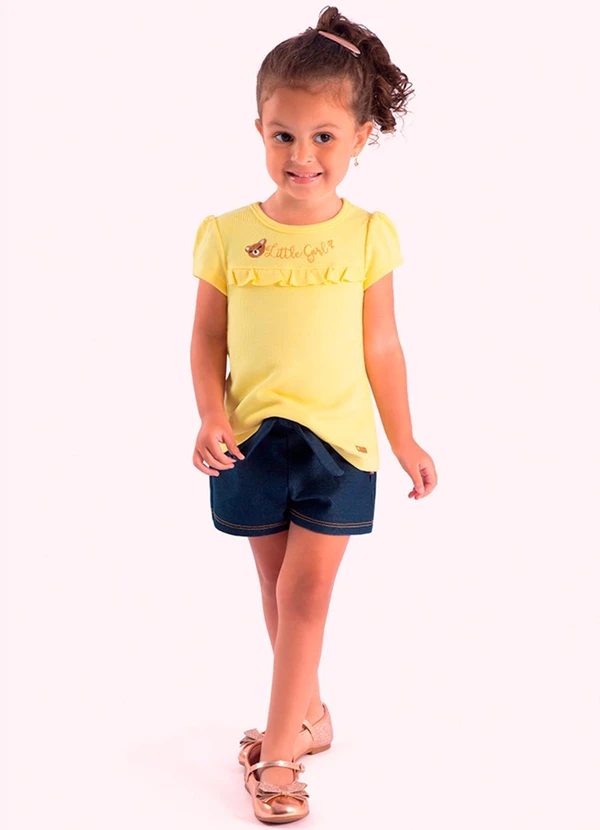 Duduka - Conjunto Infantil Menina Amarelo