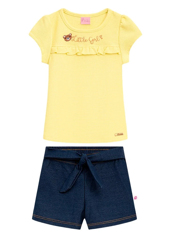 Duduka - Conjunto Infantil Menina Amarelo 2