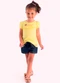 Duduka - Conjunto Infantil Menina Branco - variação: Amarelo