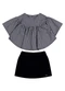 Colorittá - Conjunto Infantil Menina Amplo Xadrez Marrom - variação: Preto