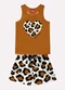 Kyly - Conjunto Infantil Menina Animal Print Amarelo - variação: Amarelo