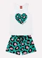 Kyly - Conjunto Infantil Menina Animal Print Amarelo - variação: Branco