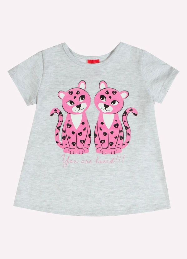 Kyly - Conjunto Infantil Menina Animal Print Cinza 2