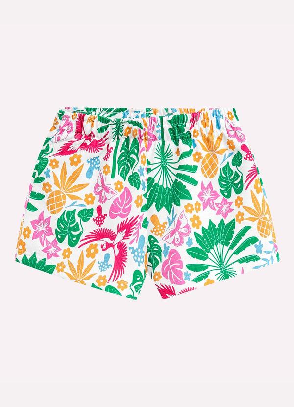 Nanai - Conjunto Infantil Menina Araras Branco 4