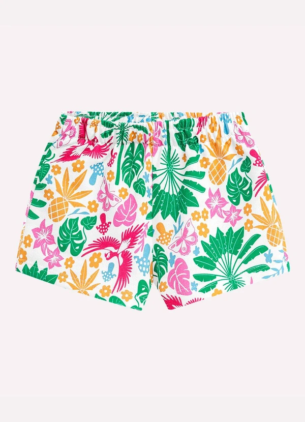 Nanai - Conjunto Infantil Menina Araras Branco 4