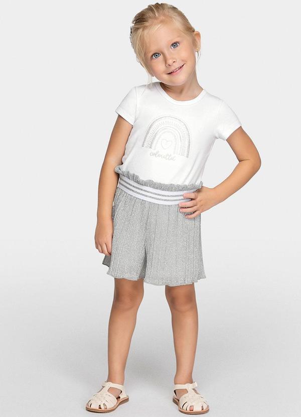 Colorittá - Conjunto Infantil Menina Arco-Íris Colorita Branco