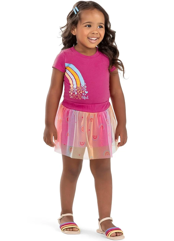 Conjunto Infantil Menina Arco-Íris Elian Rosa Elian