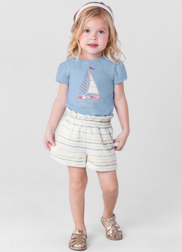 Brandili Mundi - Conjunto Infantil Menina Azul