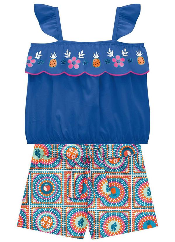 Nanai - Conjunto Infantil Menina Azul