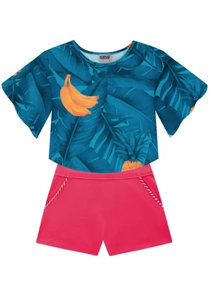 Nanai - Conjunto Infantil Menina Azul - NANAI