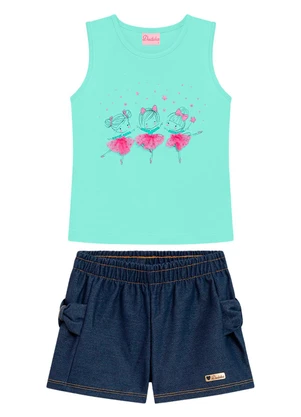 Duduka - Conjunto Infantil Menina Azul - DUDUKA