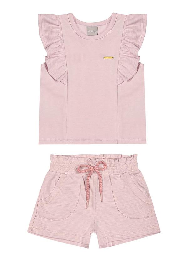 Colorittá - Conjunto Infantil Menina Babado Colorittá Rosa