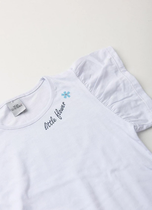 Vida Costeira - Conjunto Infantil Menina Babado Fofo Branco 5
