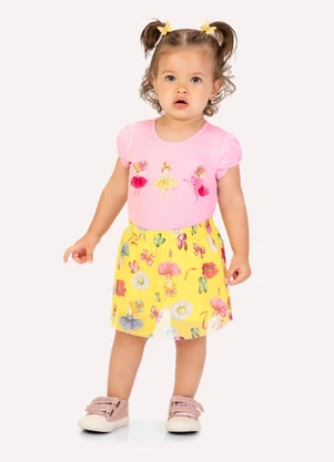 Kyly - Conjunto Infantil Menina Bailarina Rosa - KYLY