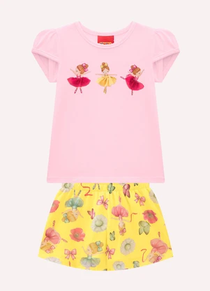 Kyly - Conjunto Infantil Menina Bailarina Rosa - KYLY