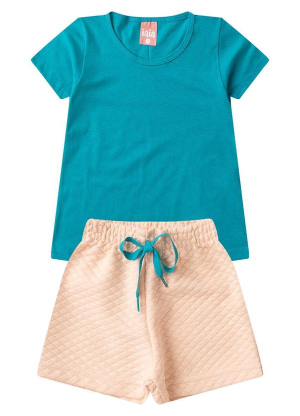 Rosa Azul - Conjunto Infantil Menina Básica Iaia Jade