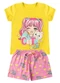 Select - Conjunto Infantil Menina Básico Curto Rosa - variação: Amarelo