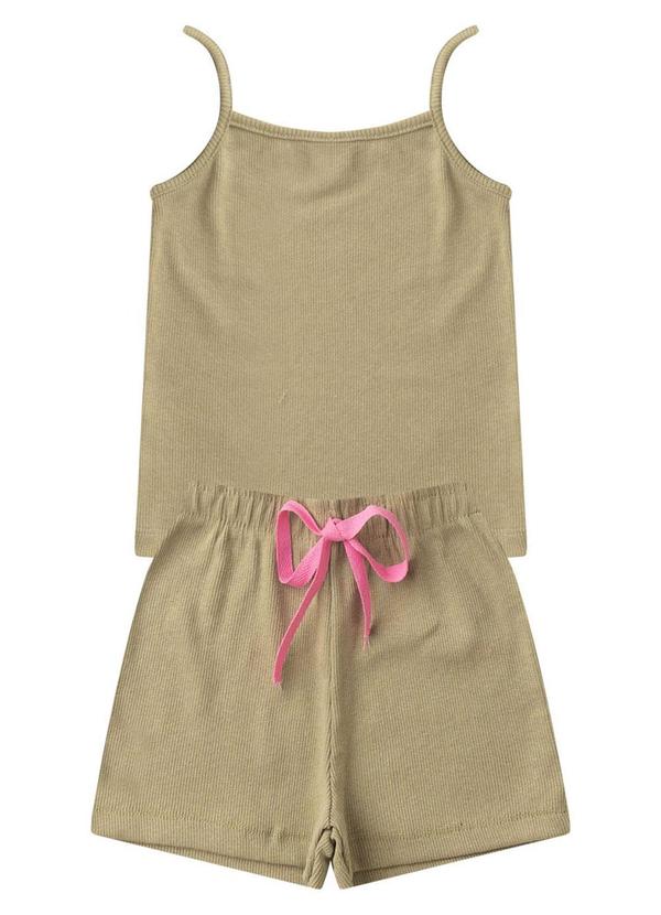 Rosa Azul - Conjunto Infantil Menina Básico Iaia Verde