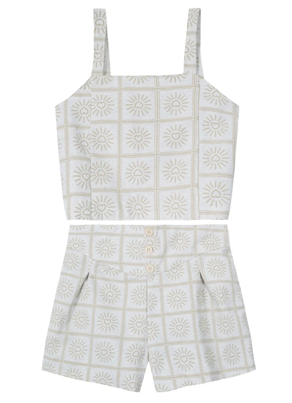 Brandili Mundi - Conjunto Infantil Menina Bege