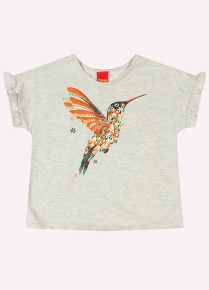 Kyly - Conjunto Infantil Menina Beija-Flor Cinza - KYLY