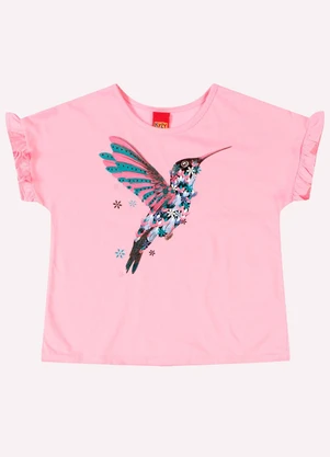 Kyly - Conjunto Infantil Menina Beija-Flor Rosa - KYLY