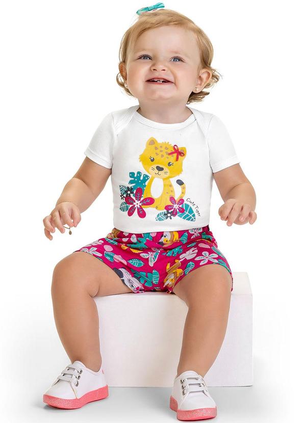Kyly - Conjunto Infantil Menina Bichinho Branco