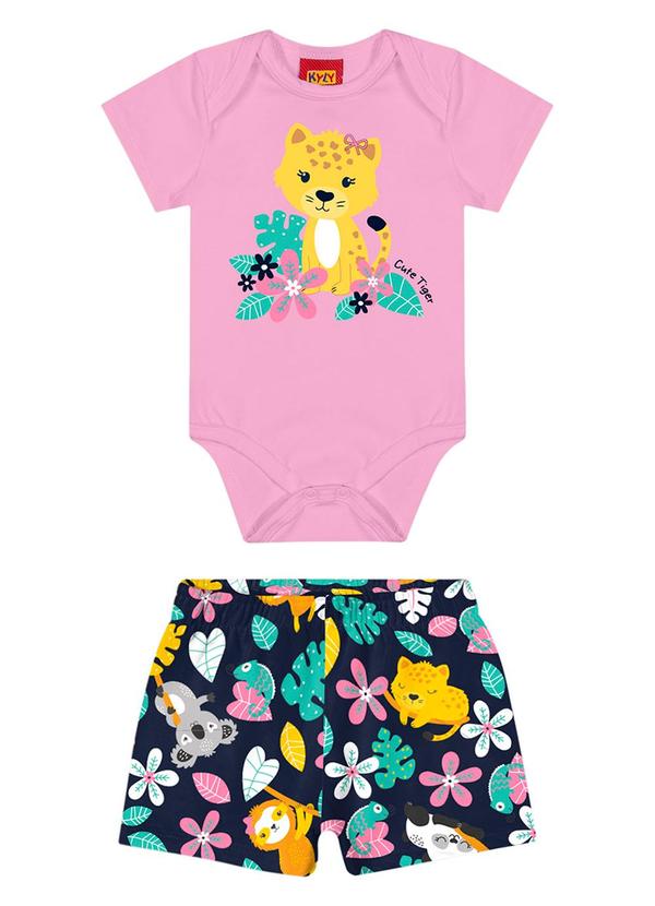 Kyly - Conjunto Infantil Menina Bichinho Rosa