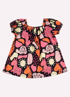 Kyly - Conjunto Infantil Menina Bichinhos Azul Marinho - KYLY
