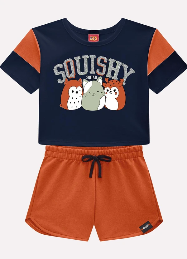 Kyly - Conjunto Infantil Menina Bichinhos Azul Marinho
