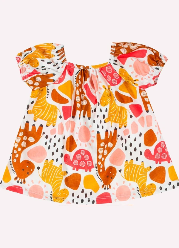 Kyly - Conjunto Infantil Menina Bichinhos Branco 2