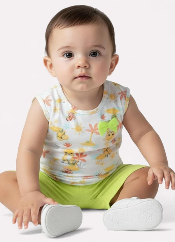 Kyly - Conjunto Infantil Menina Bichinhos Branco 2