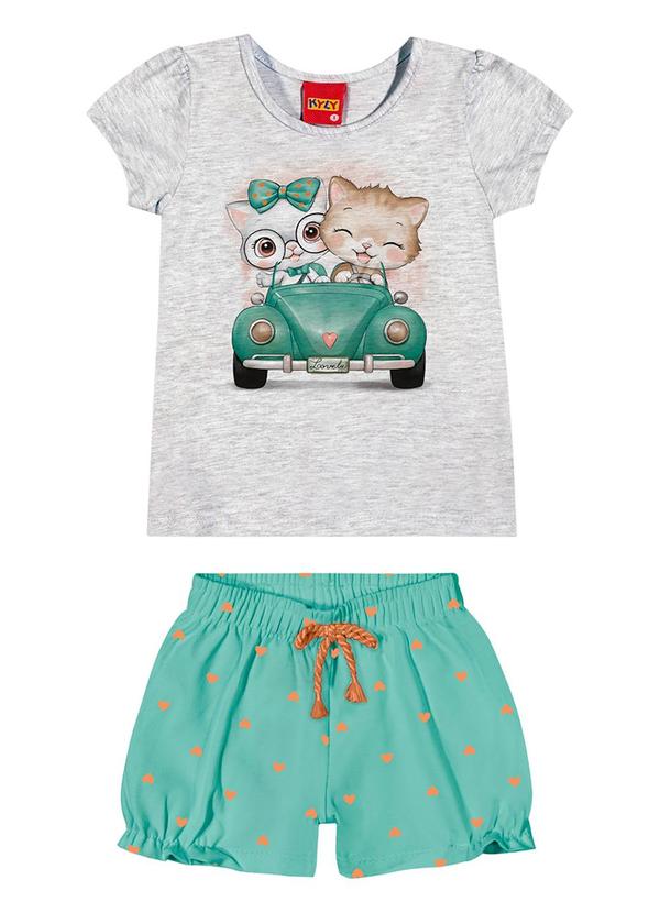 Kyly - Conjunto Infantil Menina Bichinhos Cinza 1