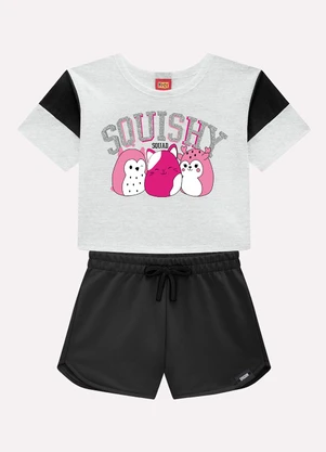 Kyly - Conjunto Infantil Menina Bichinhos Cinza - KYLY