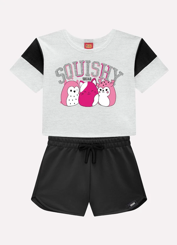 Kyly - Conjunto Infantil Menina Bichinhos Cinza