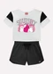 Kyly - Conjunto Infantil Menina Bichinhos Cinza - variação: Cinza