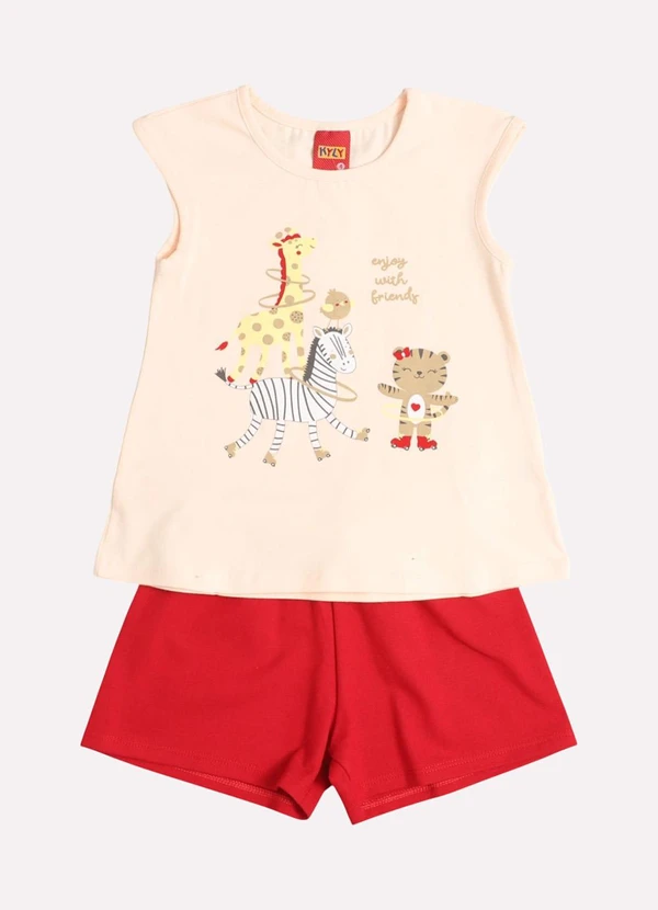 Kyly - Conjunto Infantil Menina Bichinhos Laranja 2