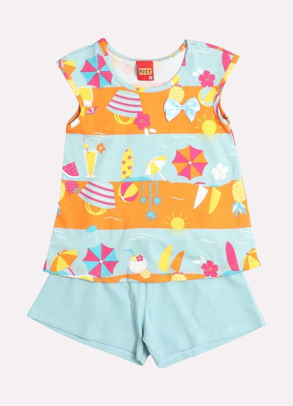 Kyly - Conjunto Infantil Menina Bichinhos Laranja 1